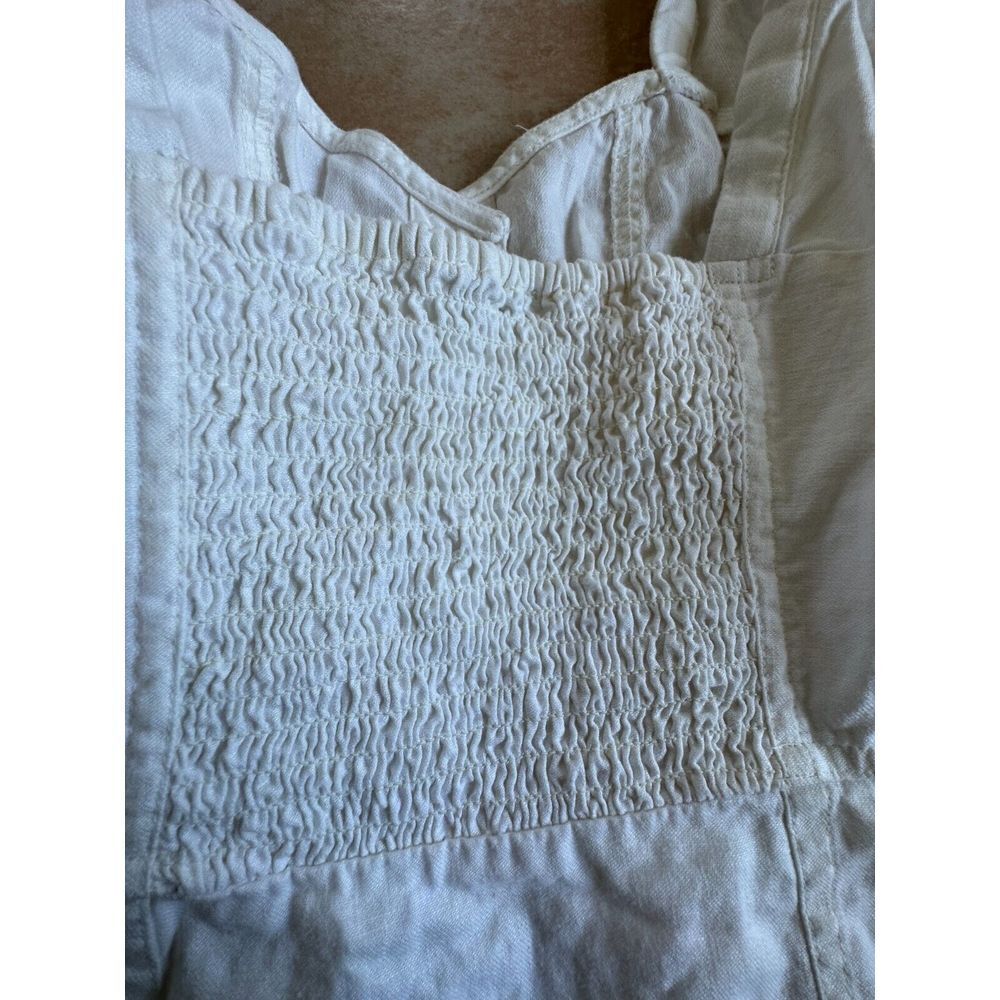 Madewell ‎ Linen cotton  blend  Front buttons square neck Dress Size - Picture 9 of 10